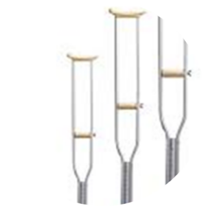 Muletas de aluminio (talle CH, M, G)