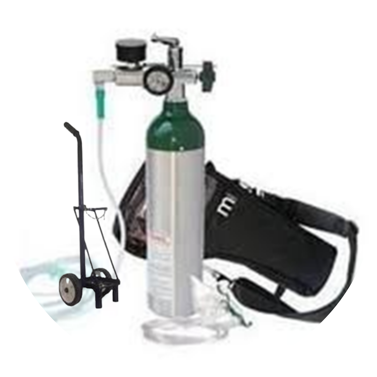 Tubo de oxígeno de aluminio portátil